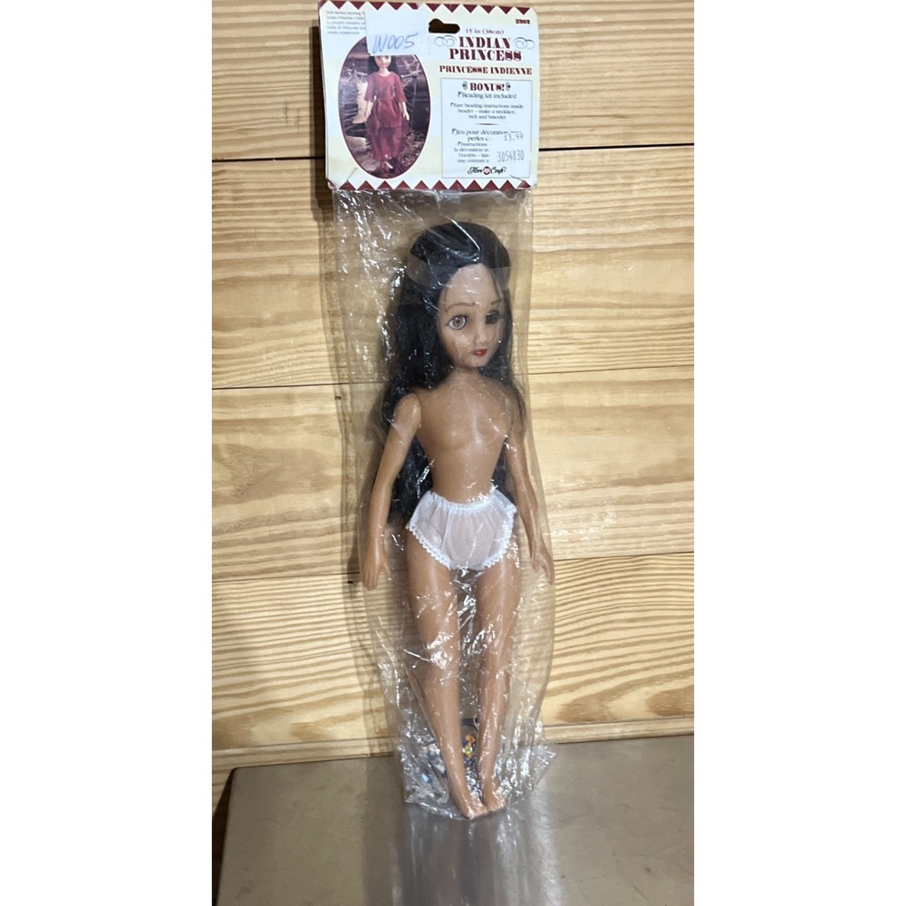 Vintage Fibre Craft-Indian Princess Doll- 15 Inches-# 3202 New Old Stock 1995